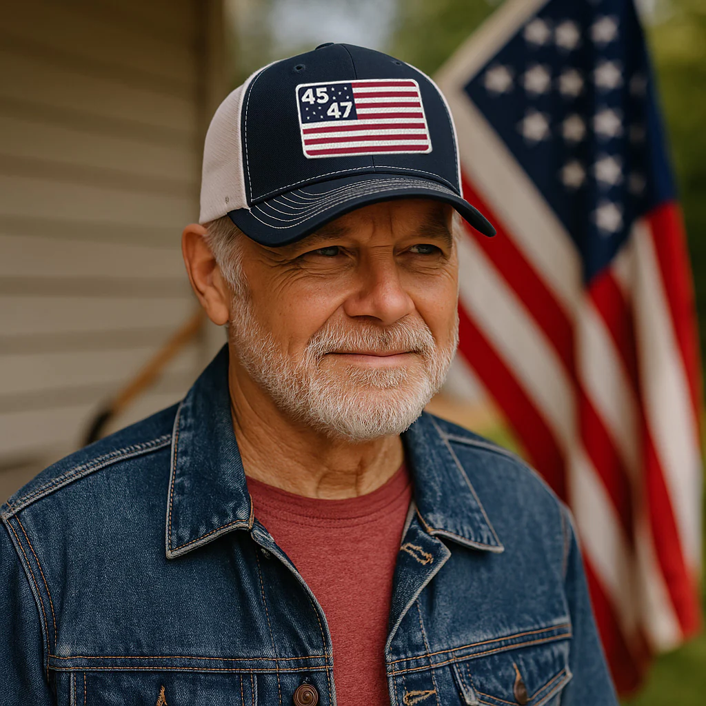 45th & 47th President Flag Hat - Image 3
