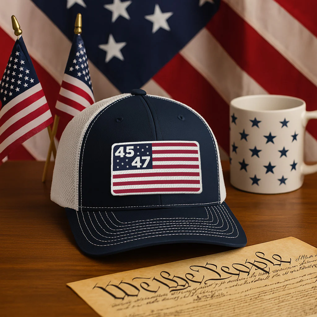 45th & 47th President Flag Hat - Image 4