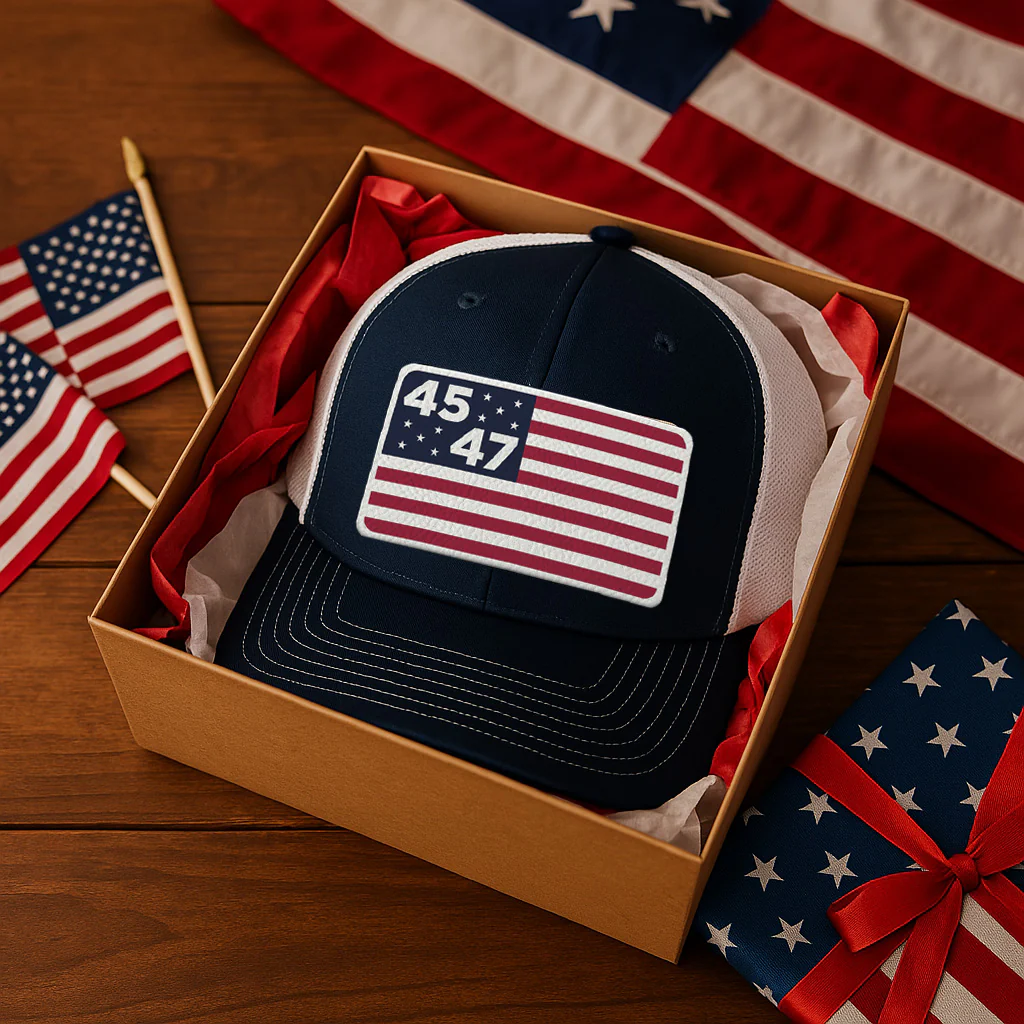 45th & 47th President Flag Hat - Image 6