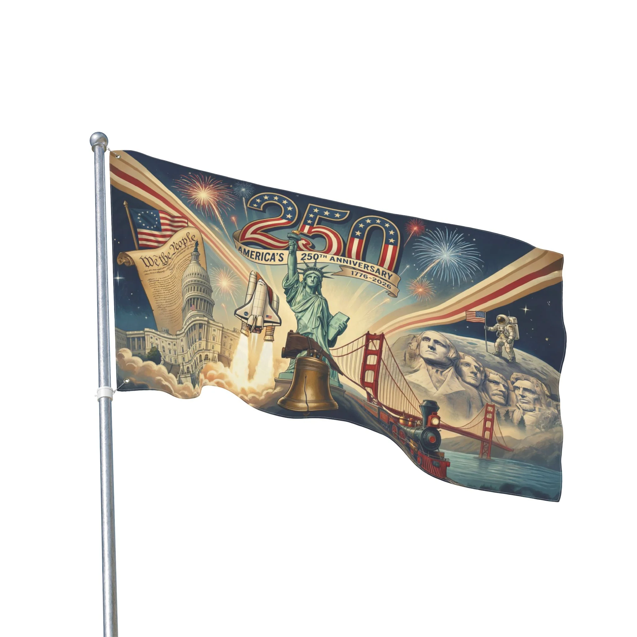 250th Anniversary of America Flag (Double-Sided 3ft x 5ft) - Image 4
