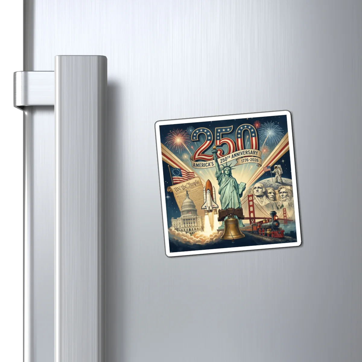 250th Anniversary USA Magnet — Patriotic America 1776–2026 Refrigerator Magnet - Image 2