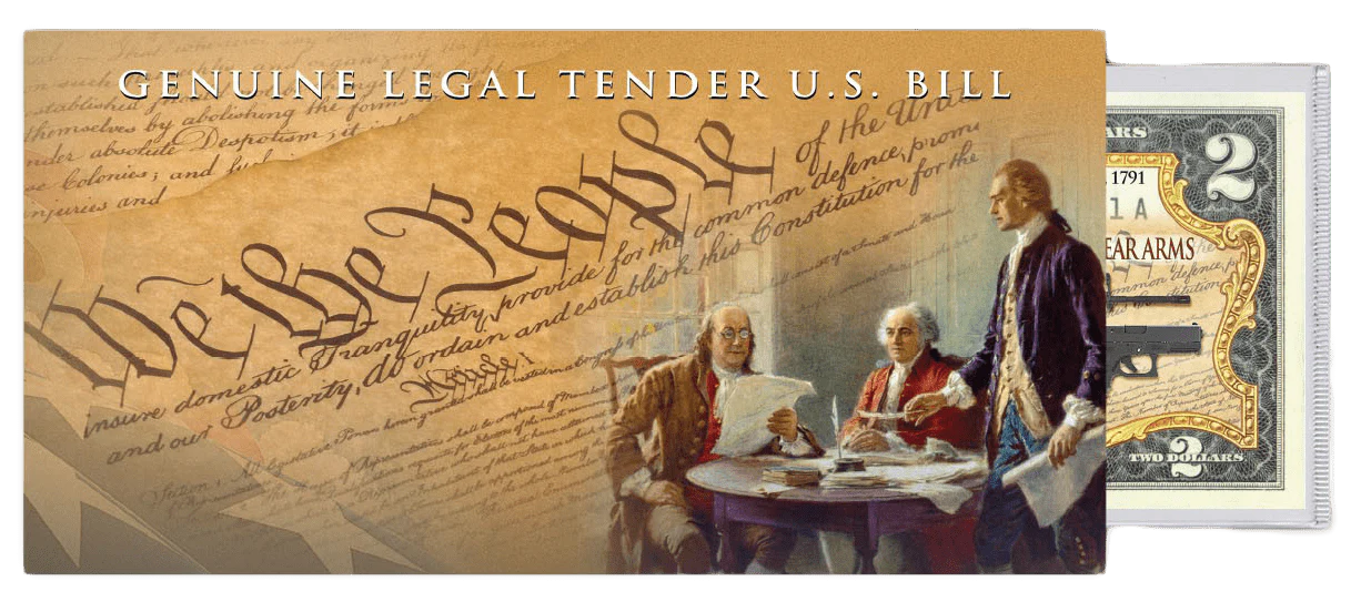 "2nd Amendment" (Muskets) - Genuine Legal Tender U.S. $2 Bill - Image 4