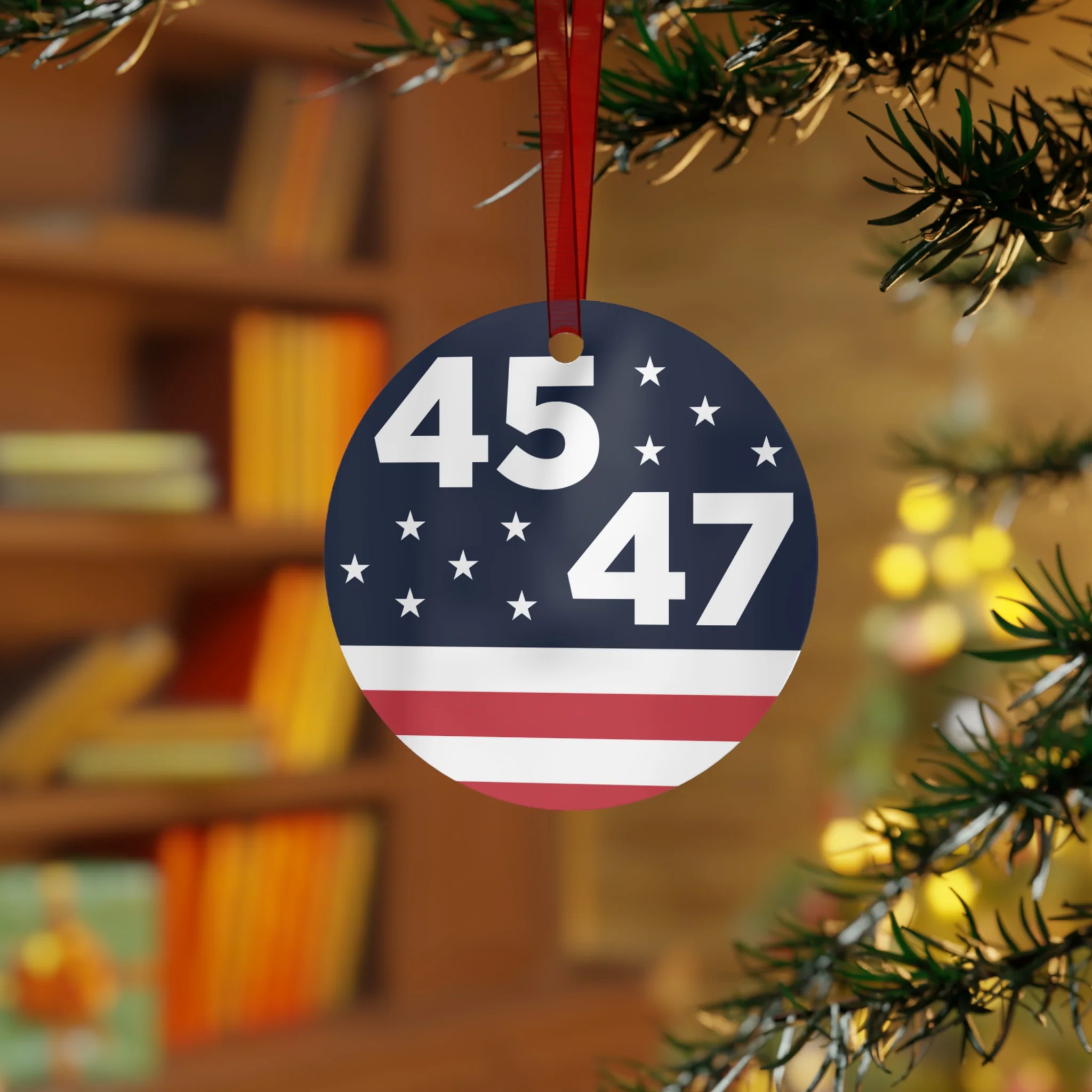 45/47 American Flag Christmas Tree Ornament - Image 4