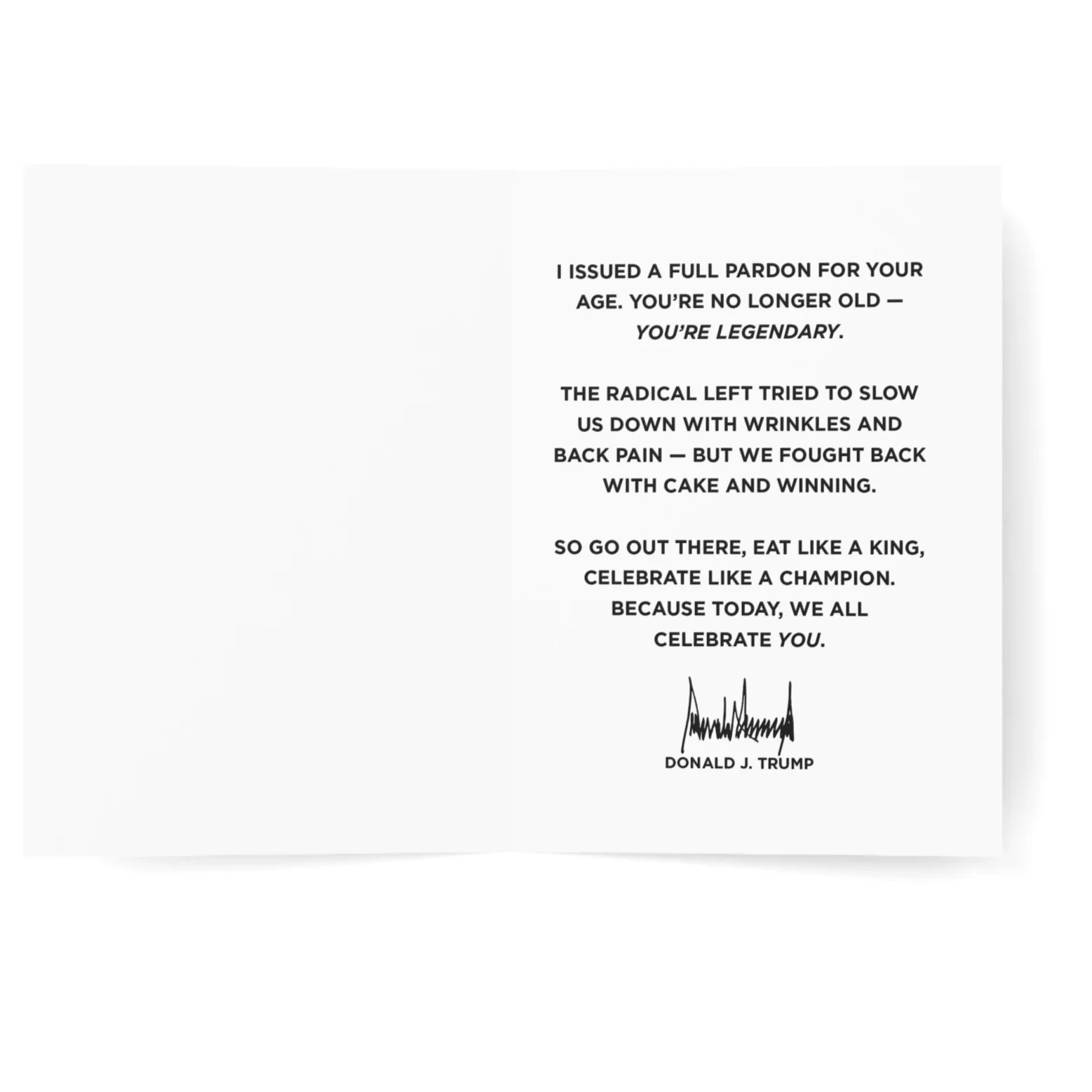 Age Pardon - President Trump Birthday Card - Image 3