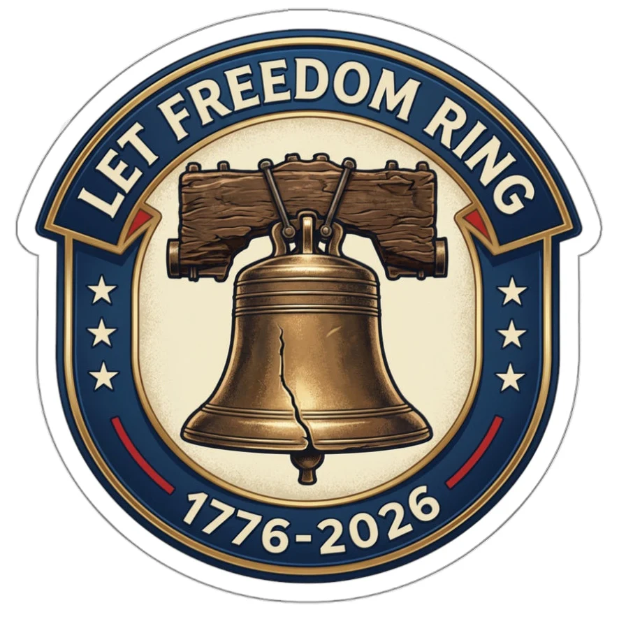 Let Freedom Ring 1776-2026 Sticker
