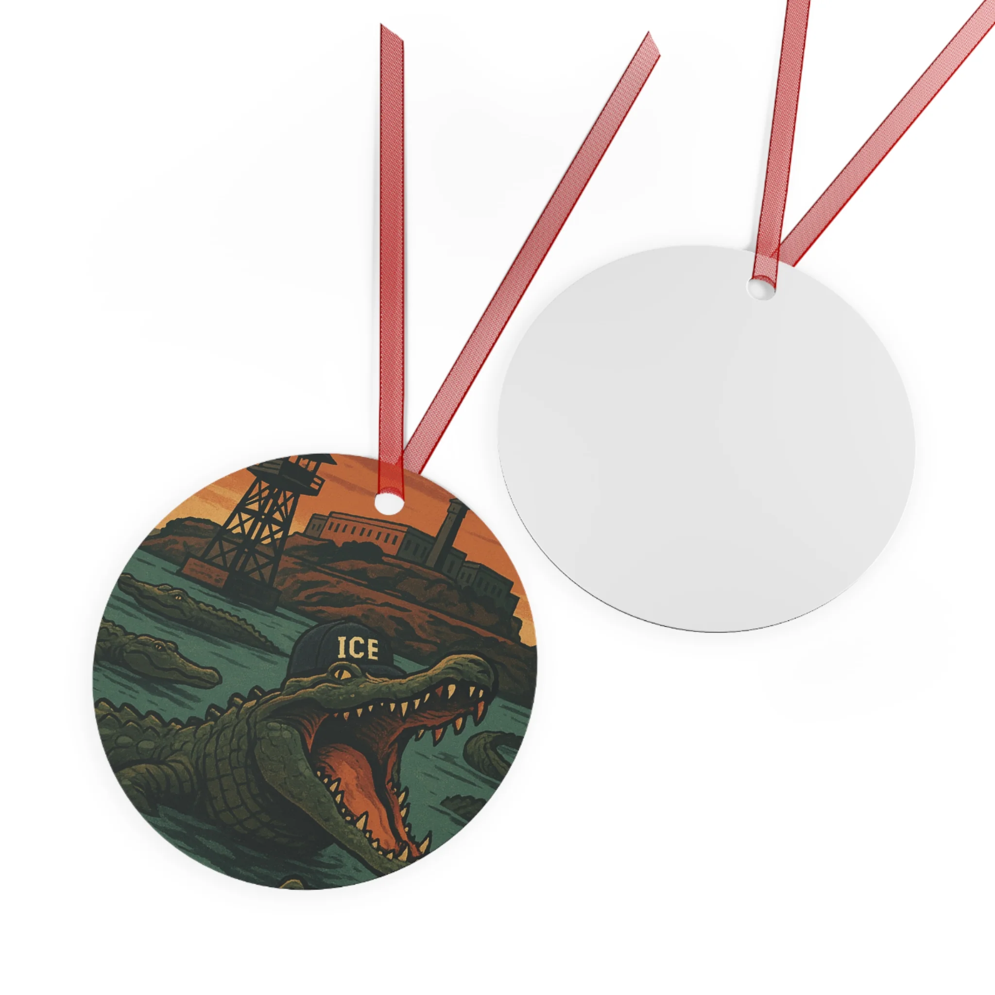 Alligator Alcatraz Christmas Tree Ornament - Image 3