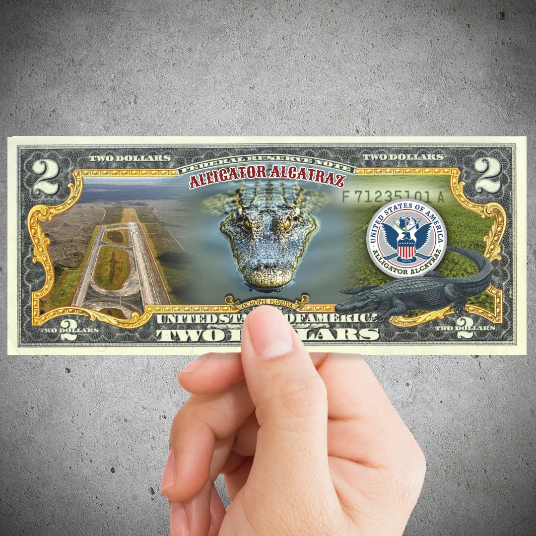Alligator Alcatraz - Genuine Legal Tender U.S. $2 Bill - Image 3