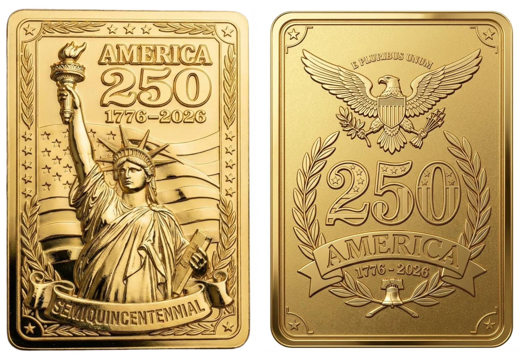 America's 250th Anniversary 3D Gold Trading Card | Pre-Order Expected To Ship In April - Image 3