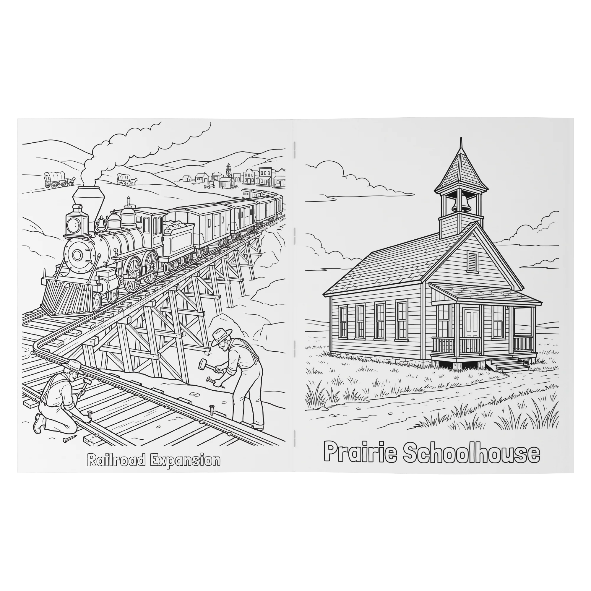 America 250th Anniversary Coloring Book - American Expansion & Frontier Life - Image 8