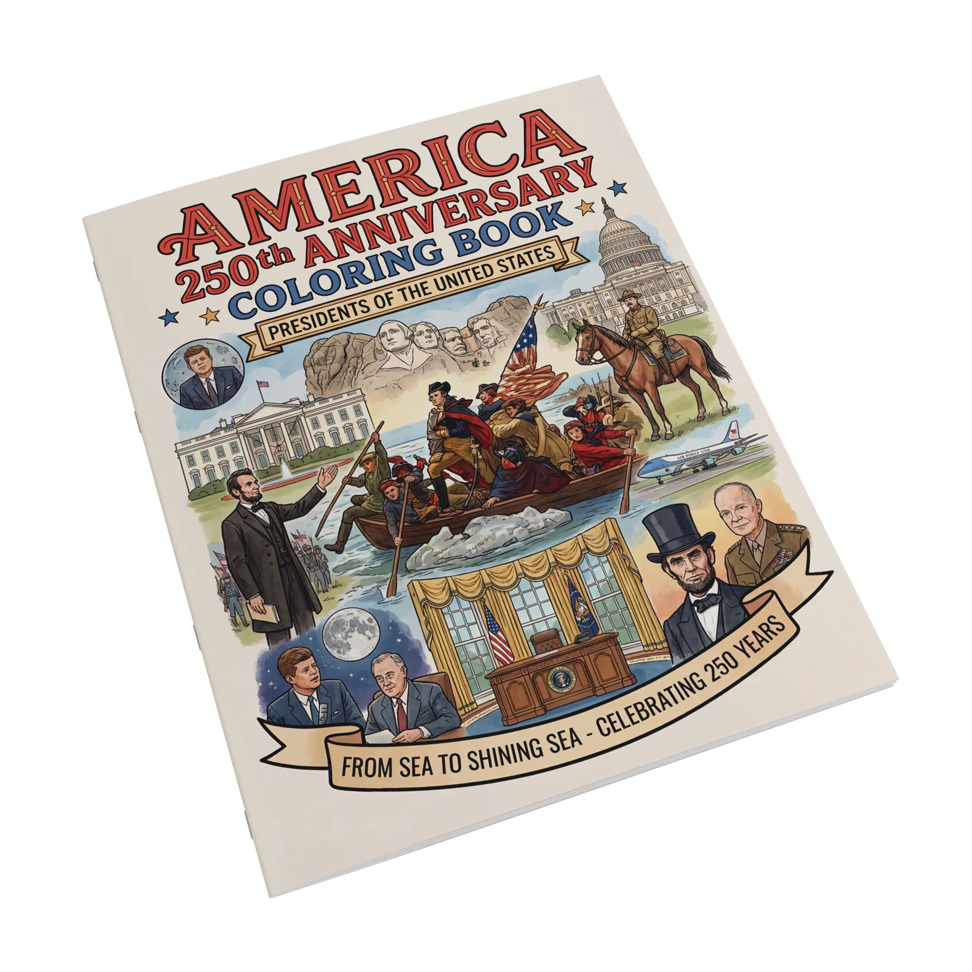 America 250th Anniversary Coloring Book - Presidents of the United States - Image 6