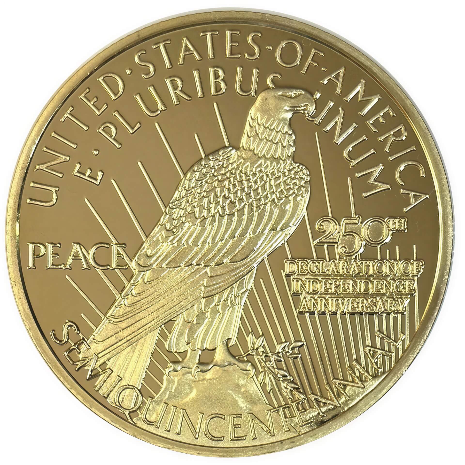 America's 250th Anniversary Peace Dollar Golden Proof Coin - Image 5