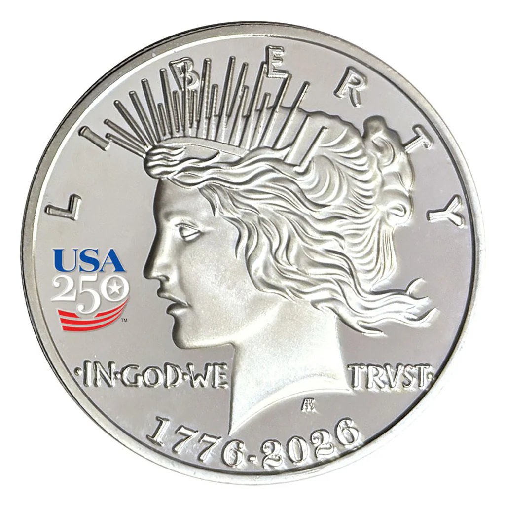 America's 250th Anniversary Peace Dollar Nickel Silver Proof Coin - Image 2