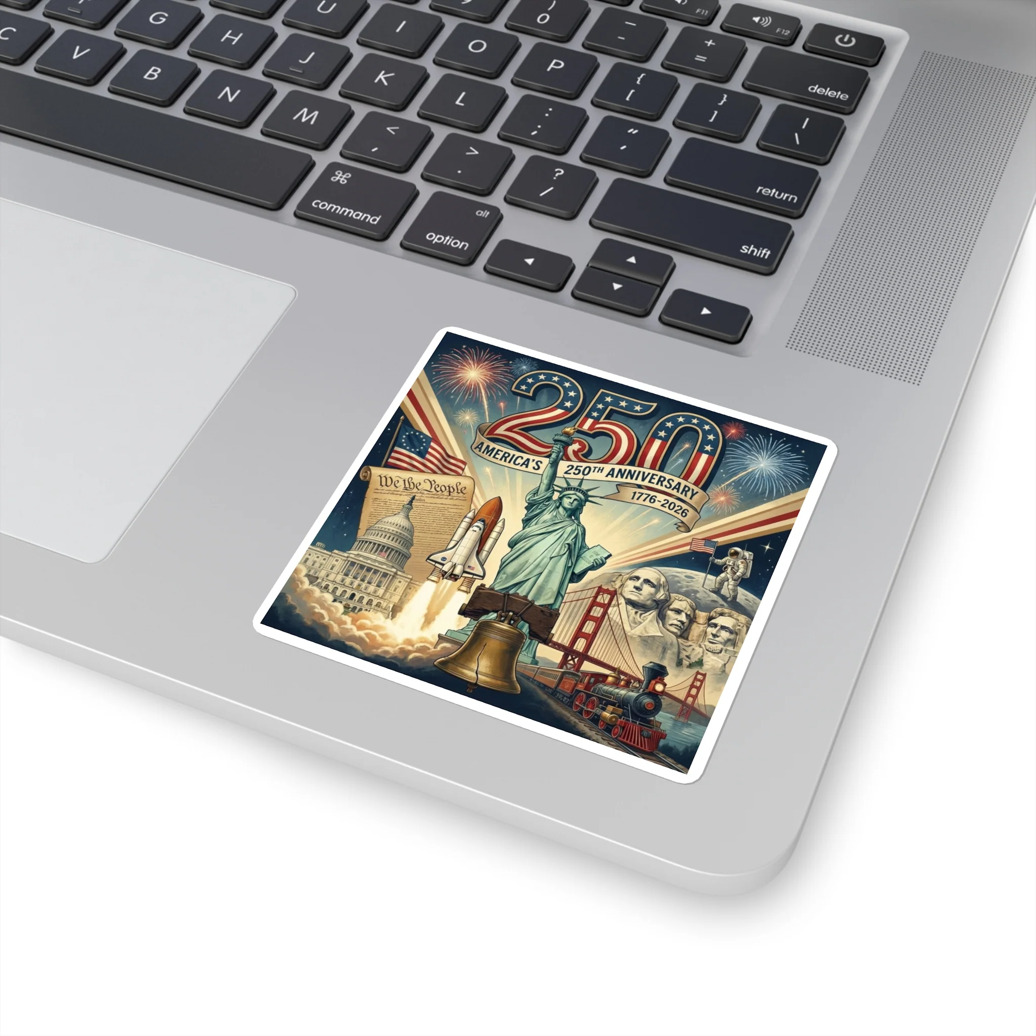 America 250th Anniversary Square Sticker - Image 2