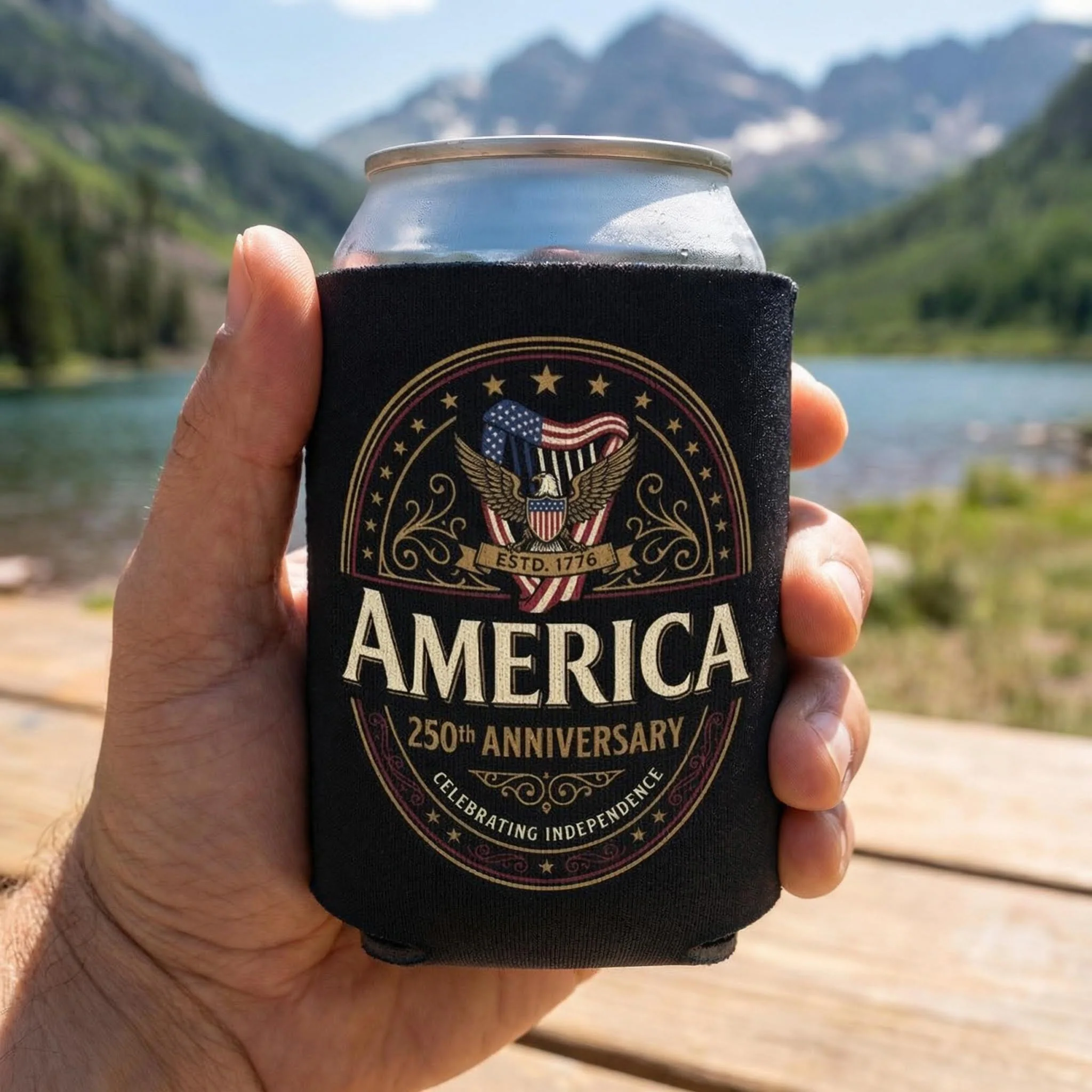 America’s 250th Black Beer Parody Koozie