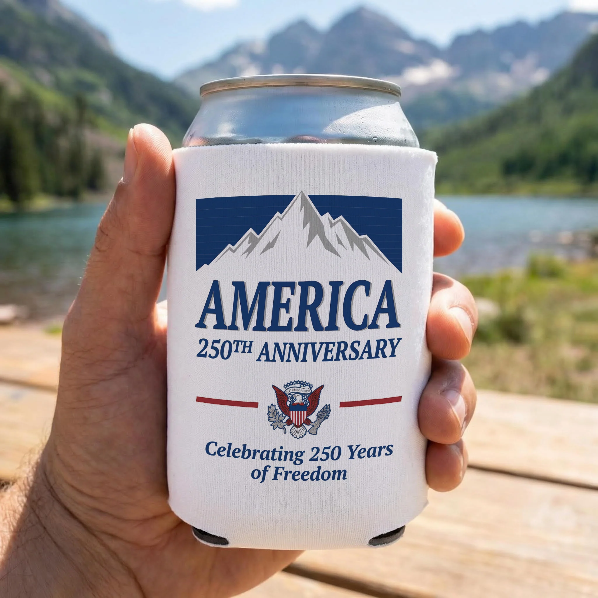 America’s 250th Mountain Beer Parody Koozie