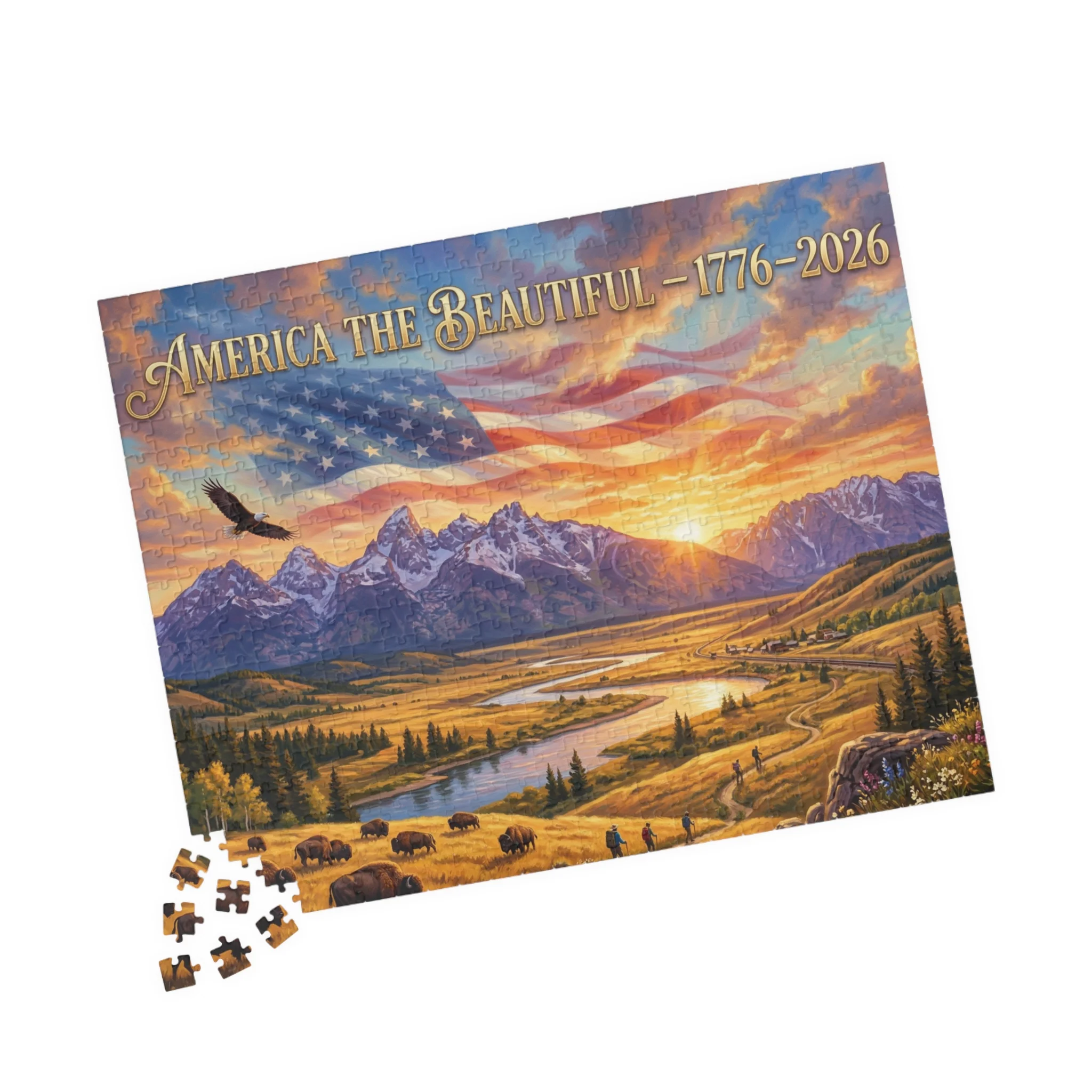 America the Beautiful 1776–2026 Scenic Patriotic Puzzle - Image 7