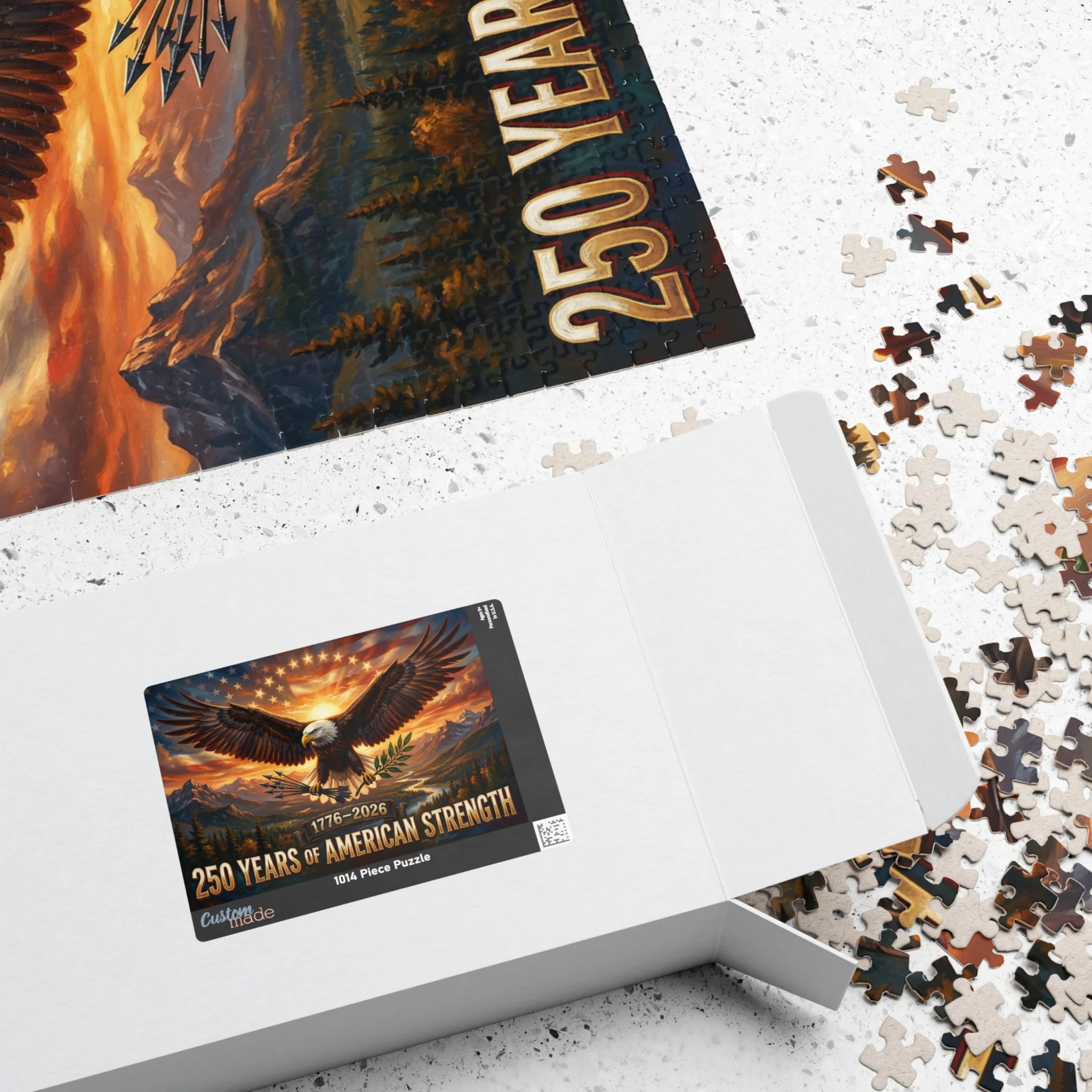 American Strength Eagle Jigsaw Puzzle — 1776–2026 Patriotic 250th Anniversary Puzzle - Image 4