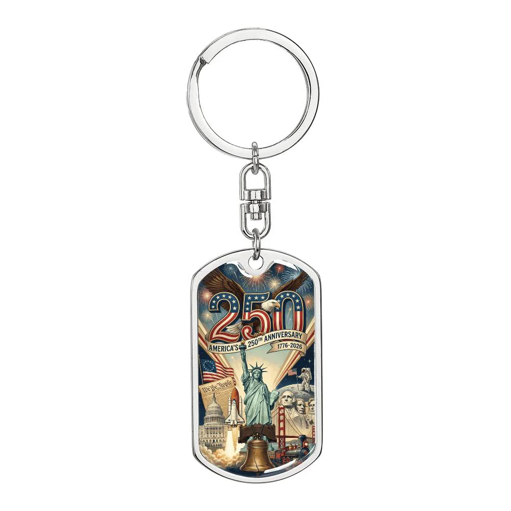 America's 250th Anniversary Engravable Keychain - Image 3