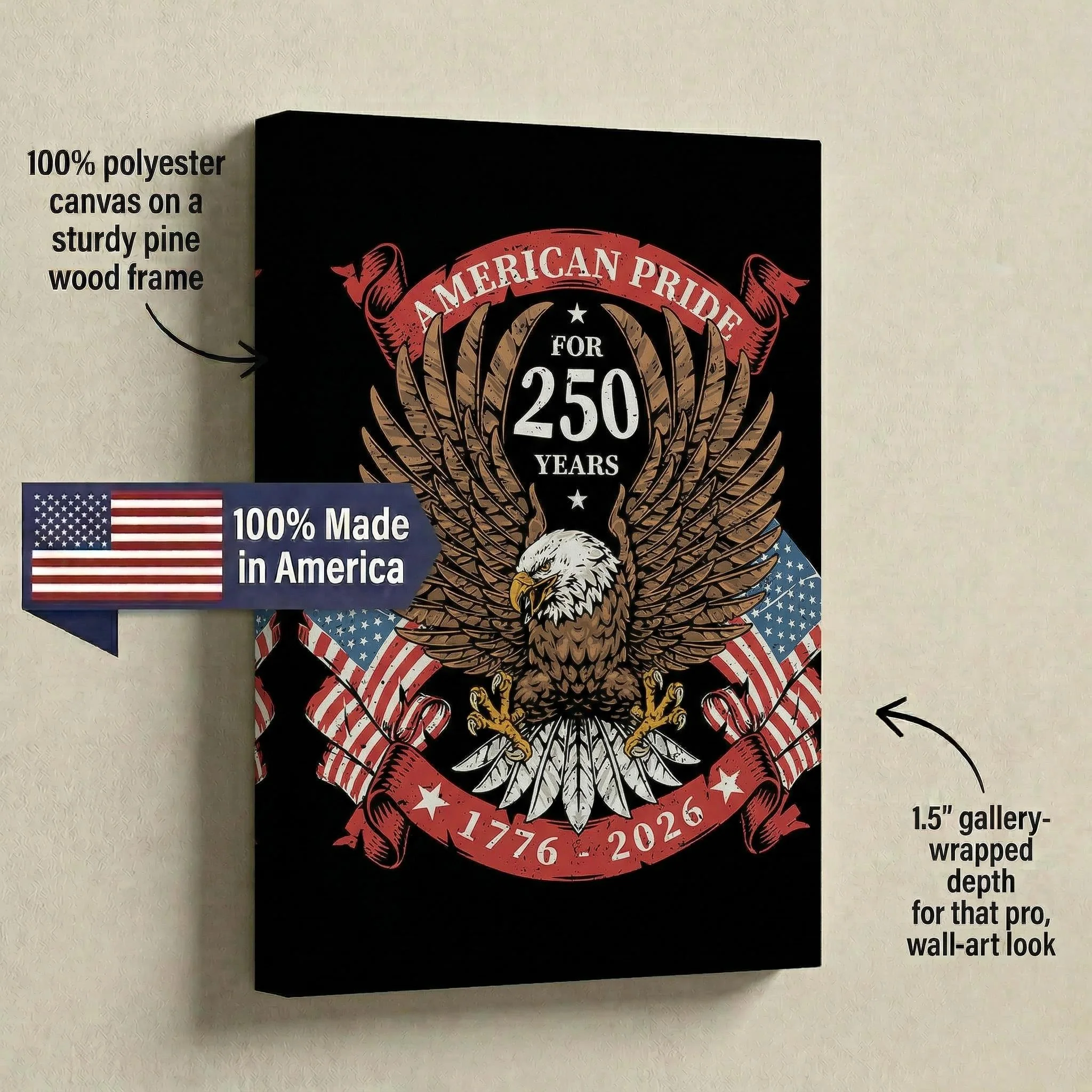 America's 250th Pride Canvas (16"x 24") - Image 3