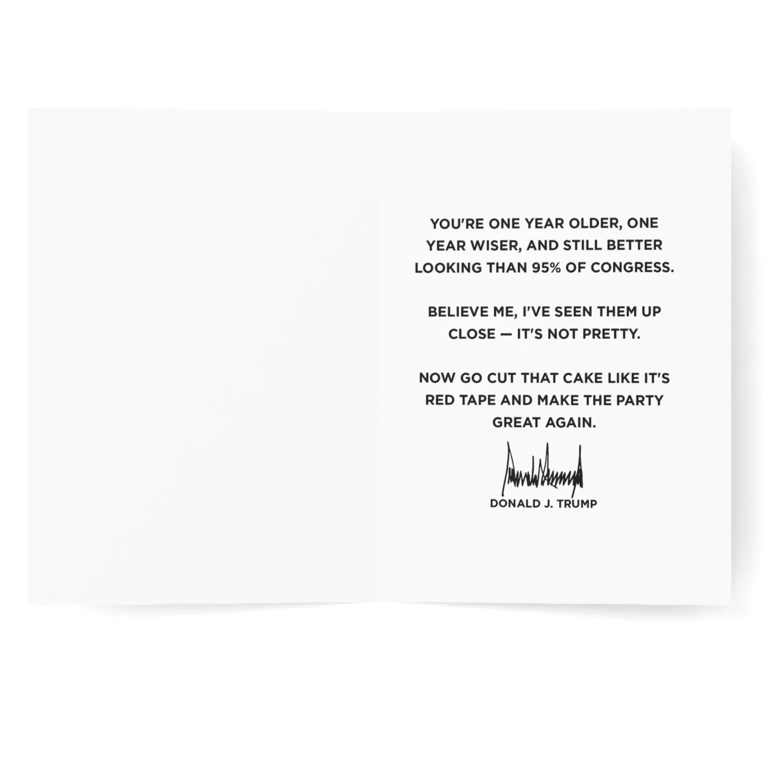 Better Looking Than Congress - President Trump Birthday Card - Image 3