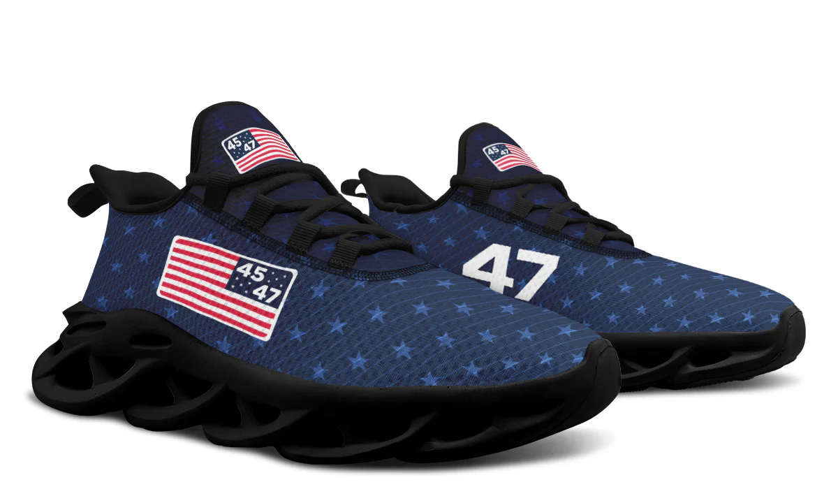 Blue 45-47 Flag Trendy Sneakers - Image 10