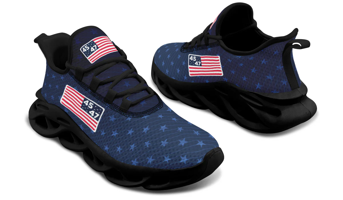 Blue 45-47 Flag Trendy Sneakers - Image 5