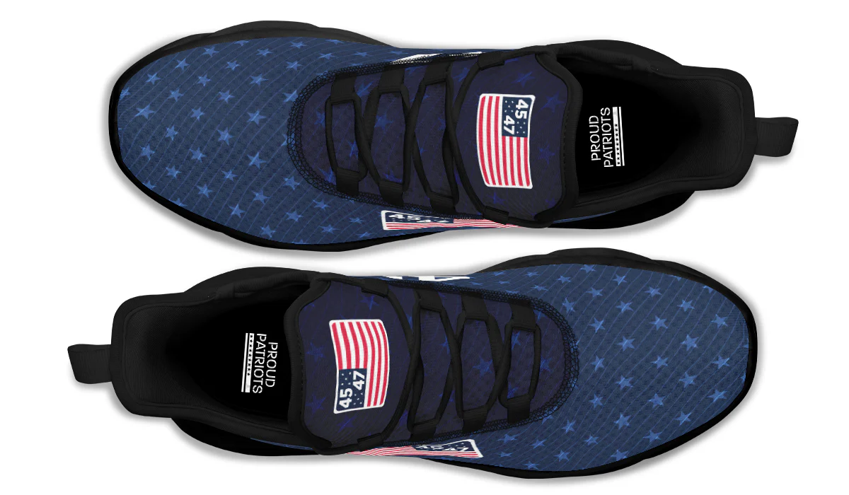 Blue 45-47 Flag Trendy Sneakers - Image 6