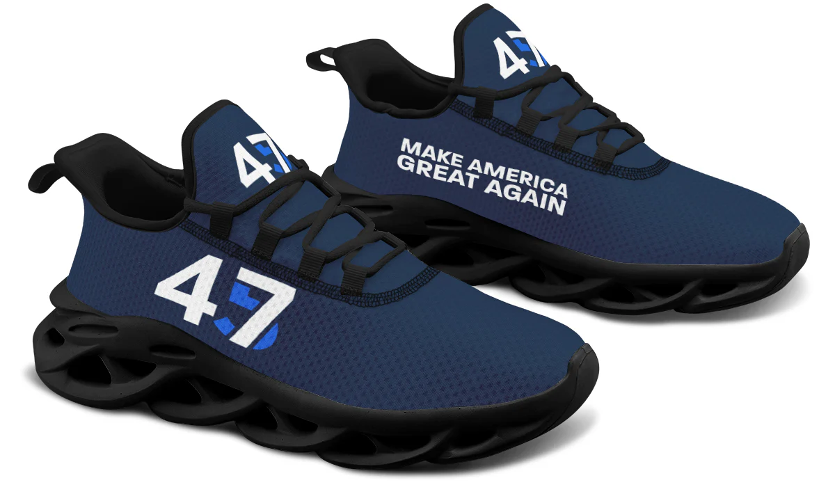Blue 45-47 MAGA Trendy Sneakers - Image 9