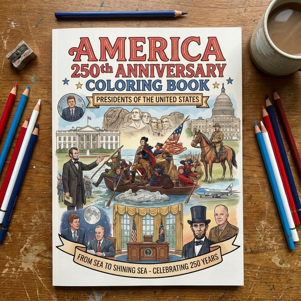 Collect All 6 America 250 Coloring Books (Save 20%) - Image 4