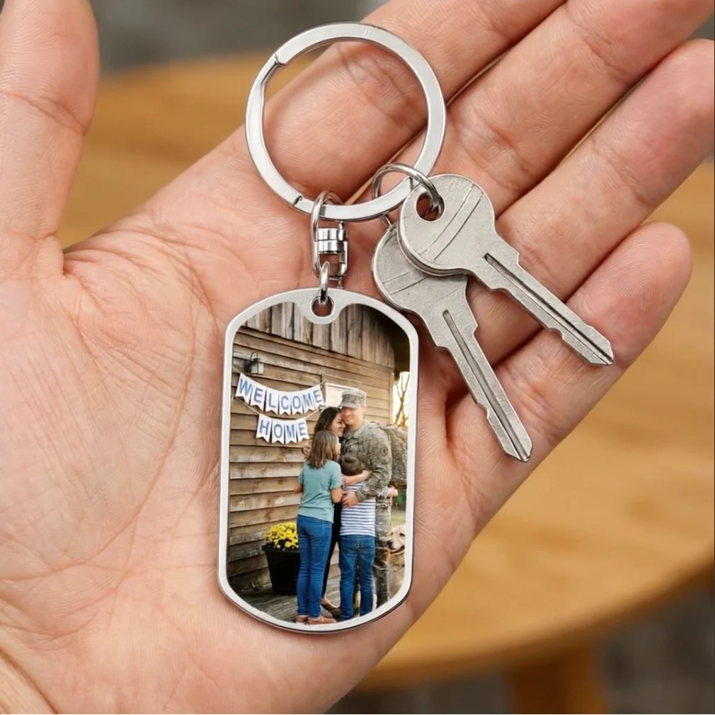 Customizable Dog Tag Keychain with Engraving - Image 4