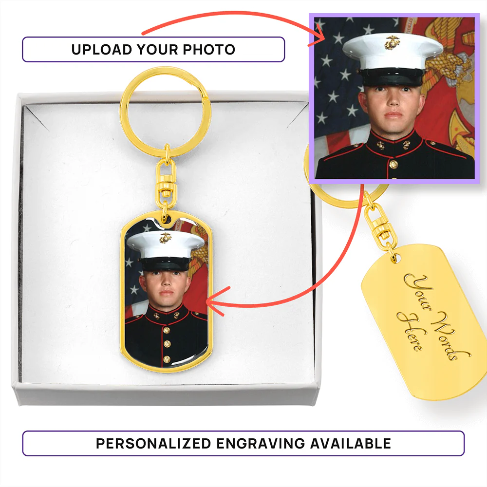 Customizable Dog Tag Keychain with Engraving - Image 5
