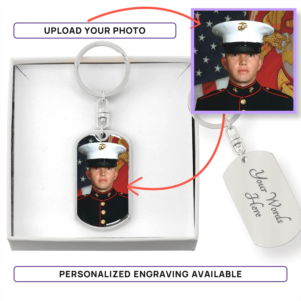 Customizable Dog Tag Keychain with Engraving - Image 6