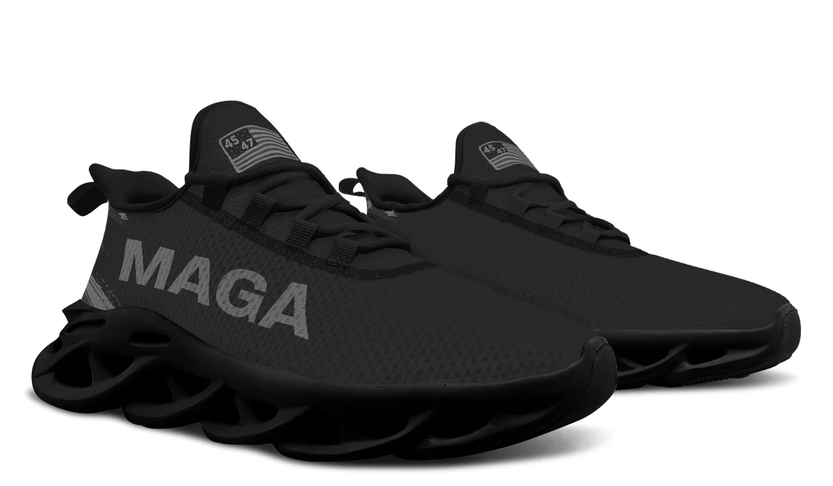 Dark MAGA Flag Trendy Sneakers - Image 10