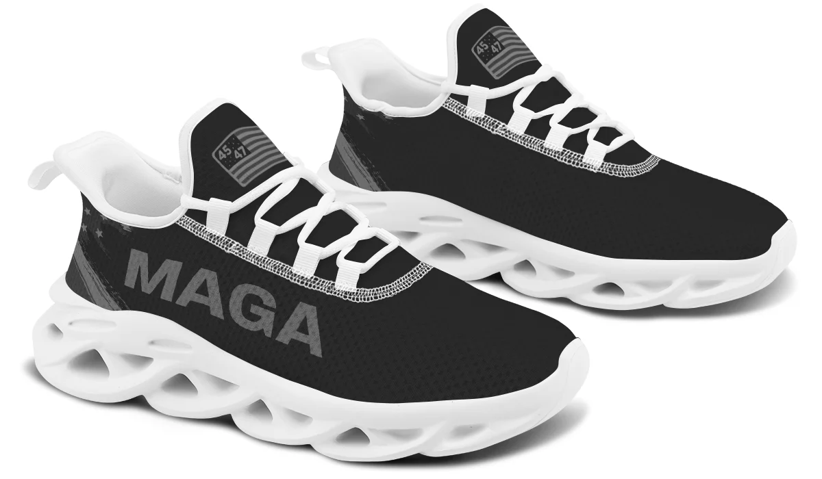 Dark MAGA Flag Trendy Sneakers - Image 19