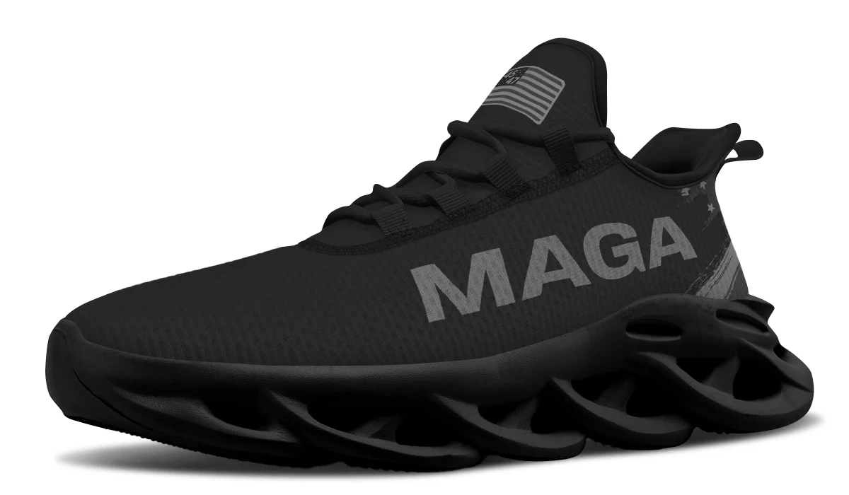 Dark MAGA Flag Trendy Sneakers - Image 3