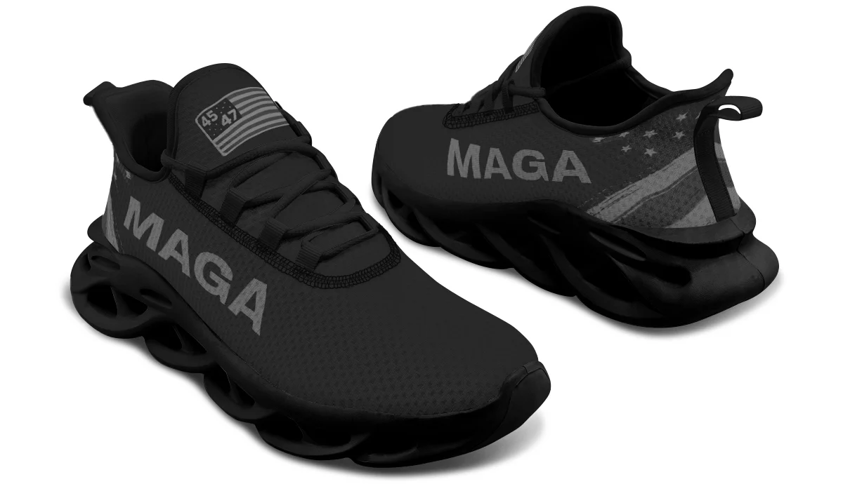Dark MAGA Flag Trendy Sneakers - Image 5