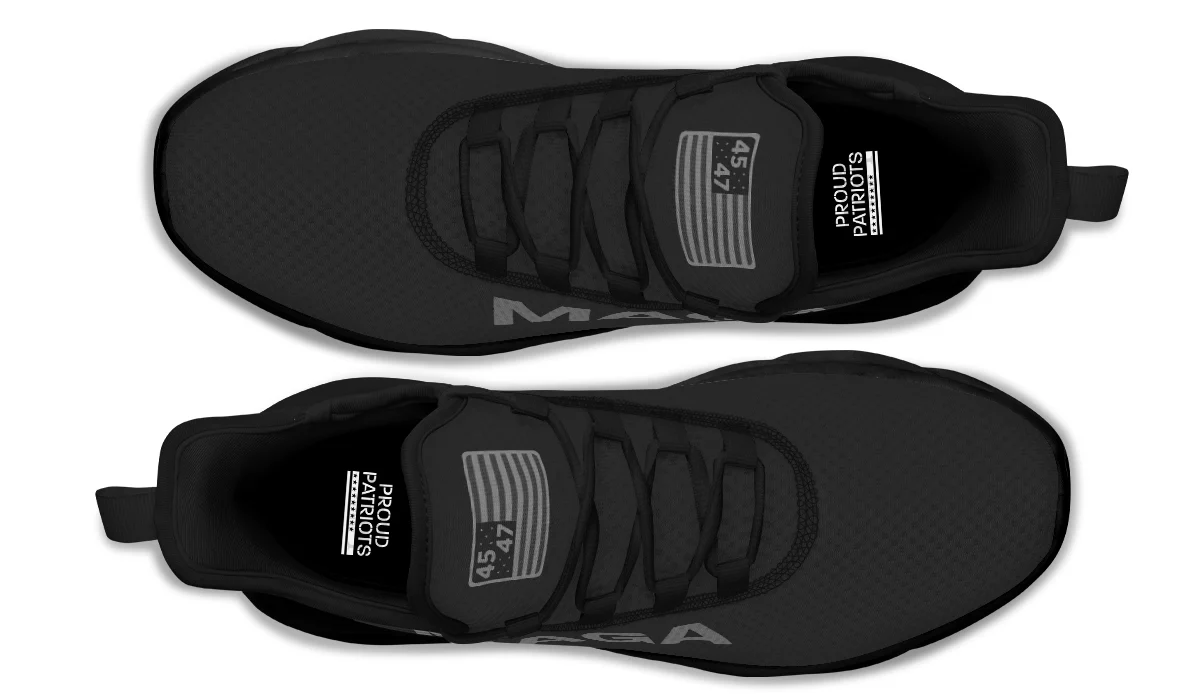 Dark MAGA Flag Trendy Sneakers - Image 6