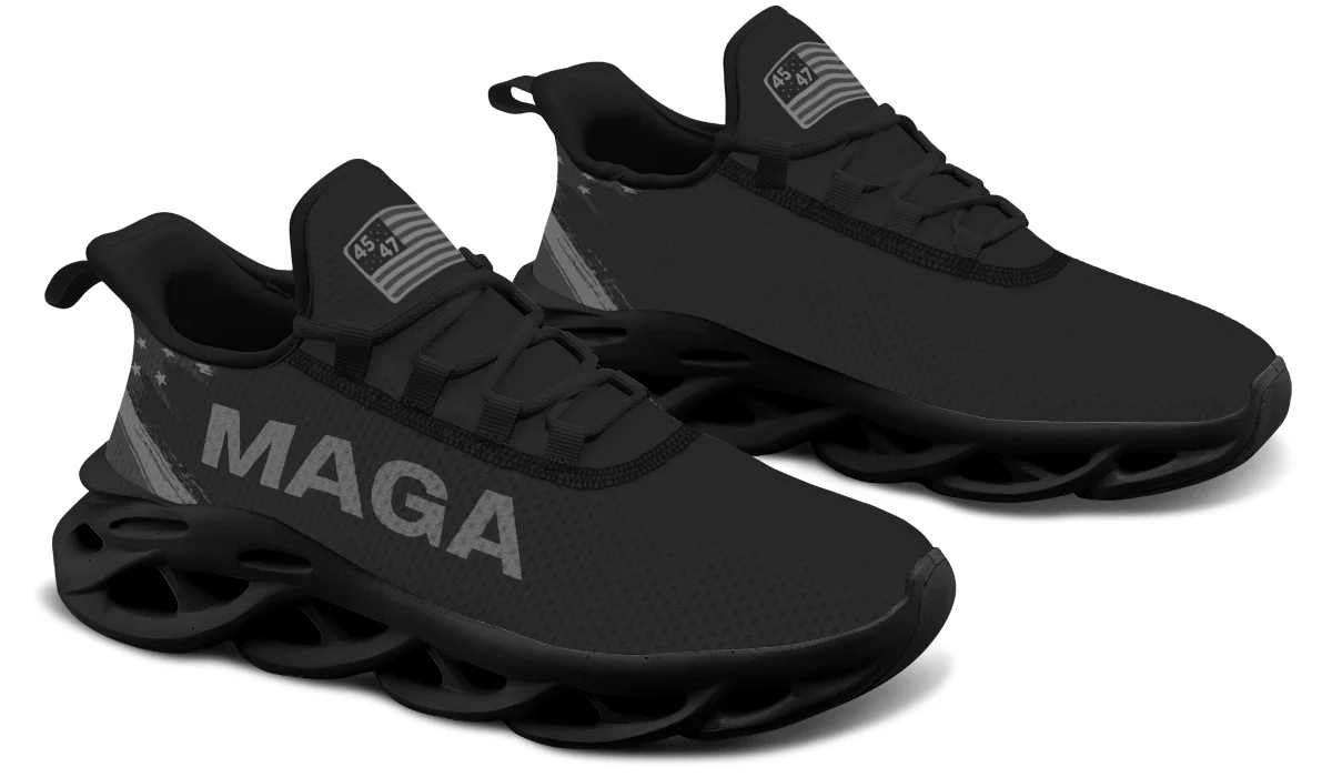 Dark MAGA Flag Trendy Sneakers - Image 9