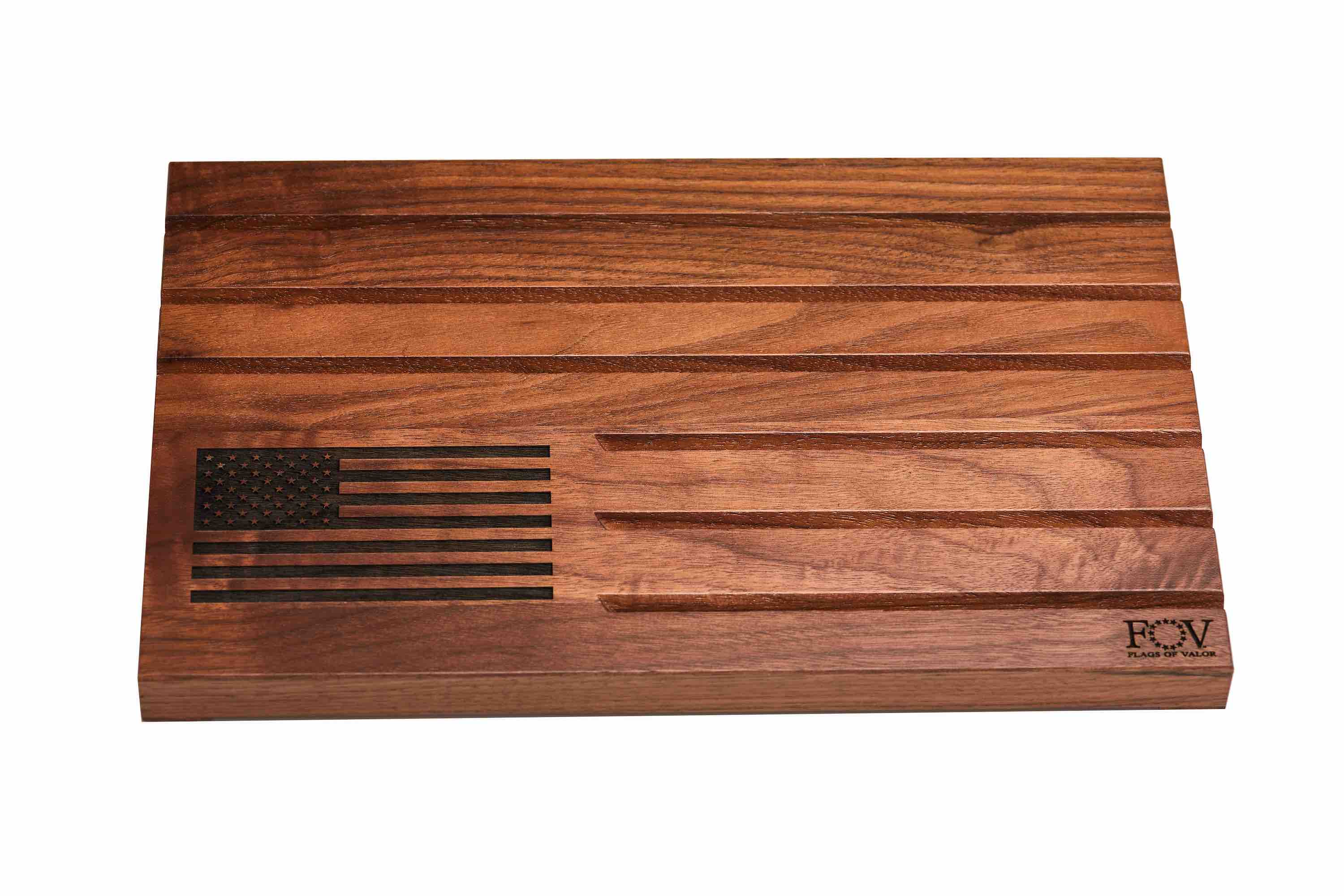 Flags of Valor - Wooden Desktop Challenge Coin Holder - Image 4