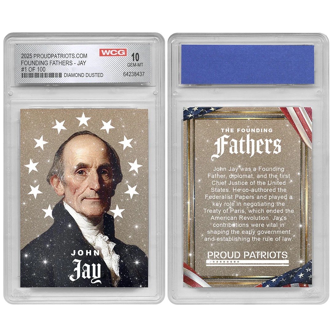 Founding Fathers Set of 7 Trading Cards | Diamond Dust | Only 100 Available | Individually Numbered - All Matching Numbers | Graded GEM-MT 10 - Image 8