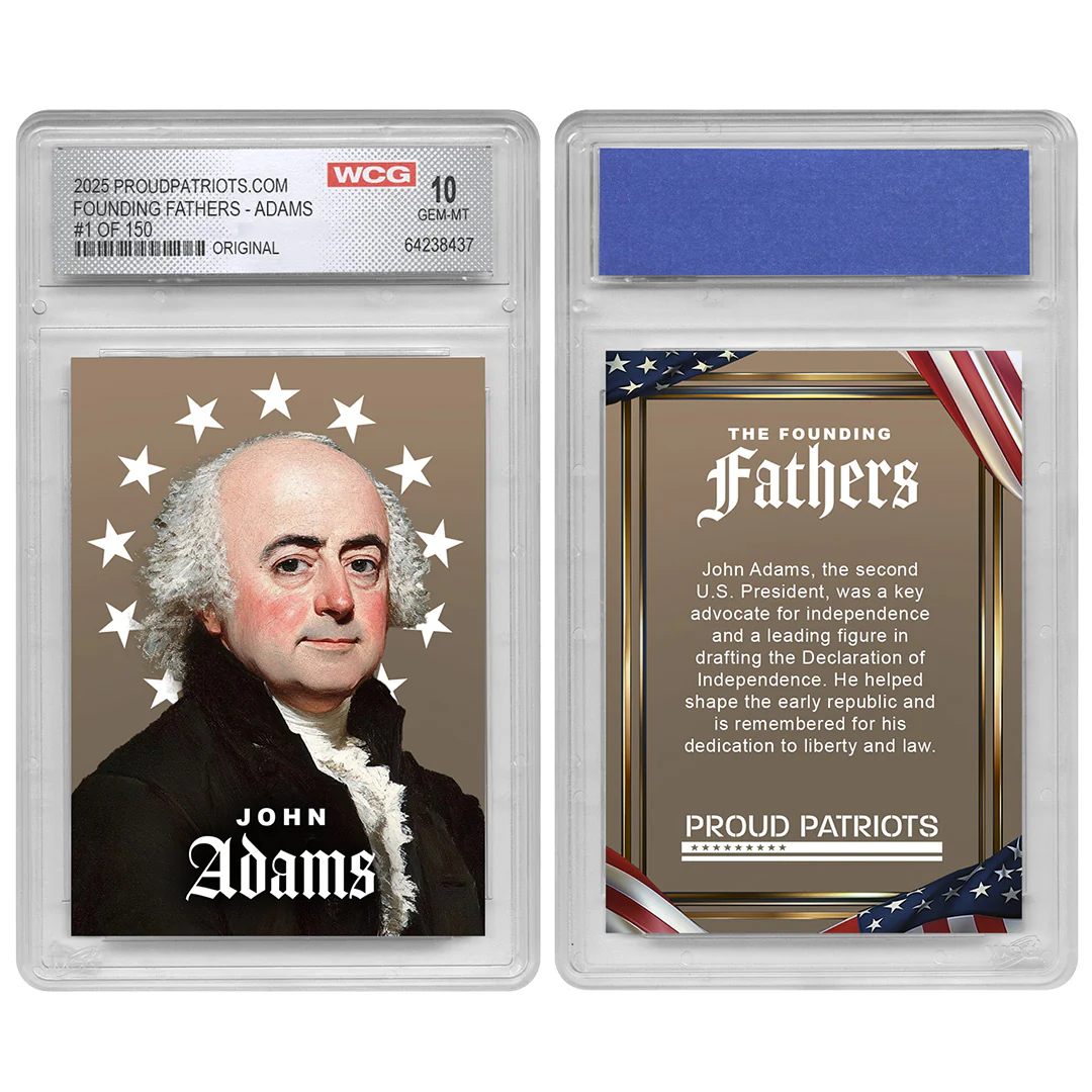 Founding Fathers Set of 7 Trading Cards | Original | Only 250 Available | Individually Numbered - All Matching Numbers | Graded GEM-MT 10 - Image 7