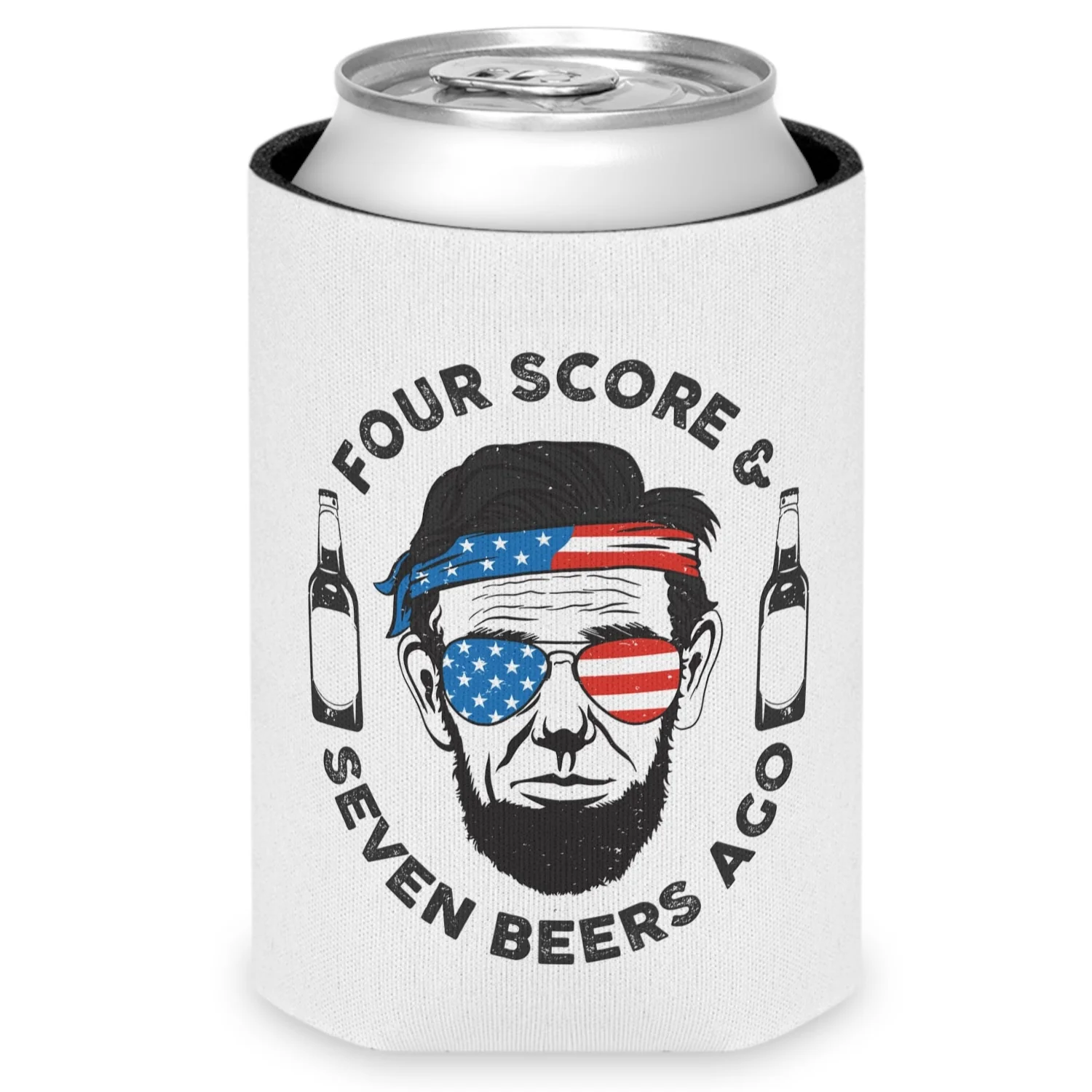 Four Score Seven Beers Ago Can Koozie