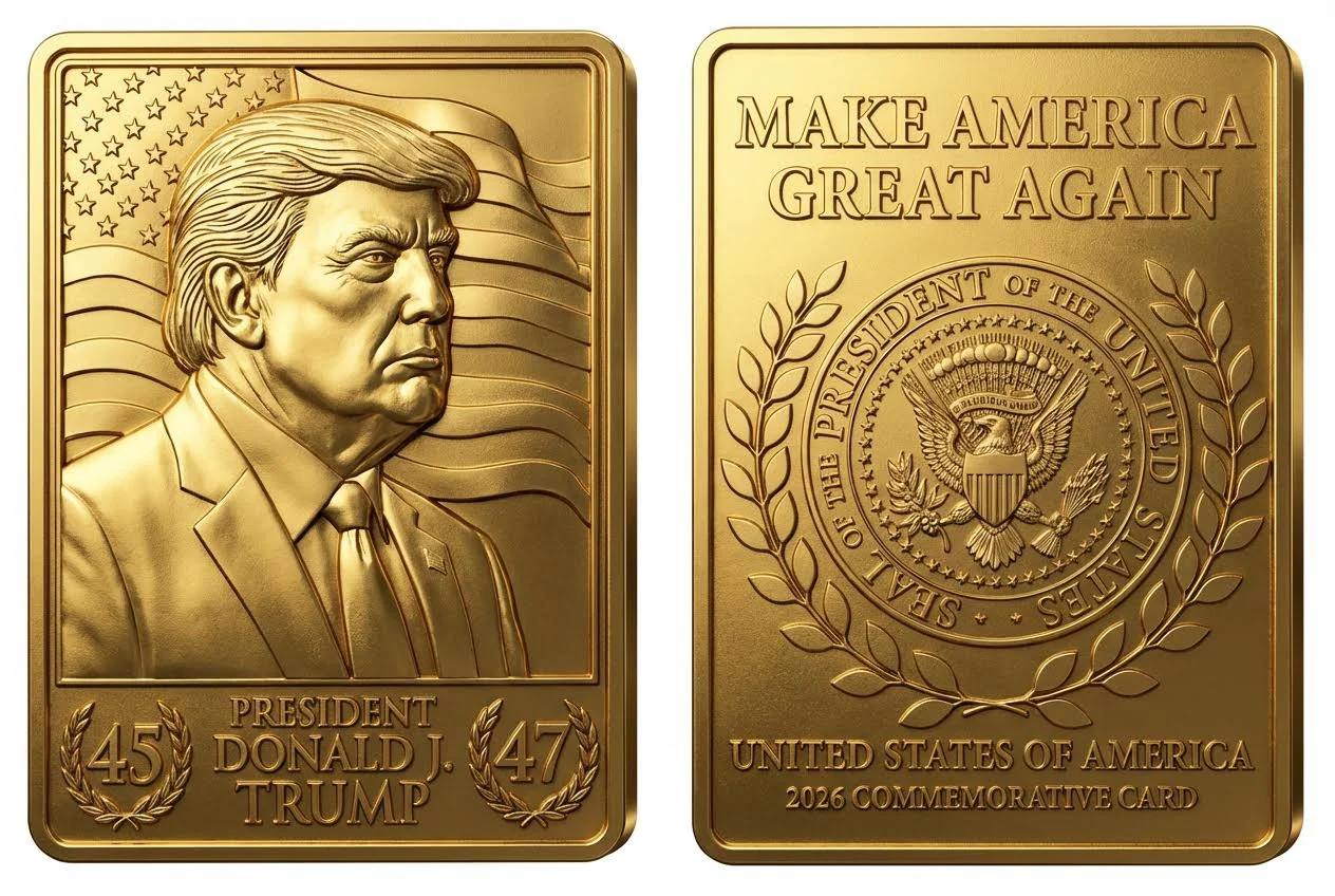 President Trump (45/47) 3D Gold Trading Card | Pre-Order Expected To Ship In April - Image 3