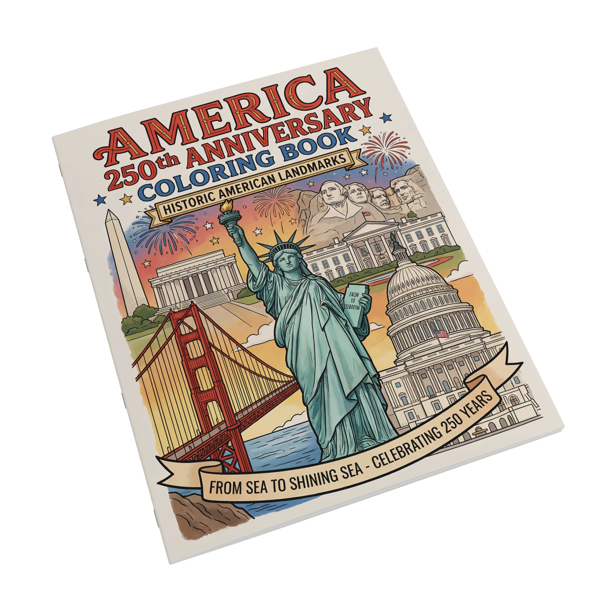 America 250th Anniversary Coloring Book - Historic American Landmarks - Image 6