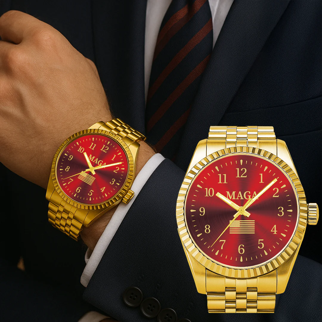 Gold & Red MAGA Watch - Image 3