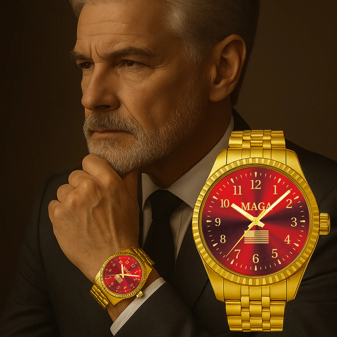 Gold & Red MAGA Watch - Image 5