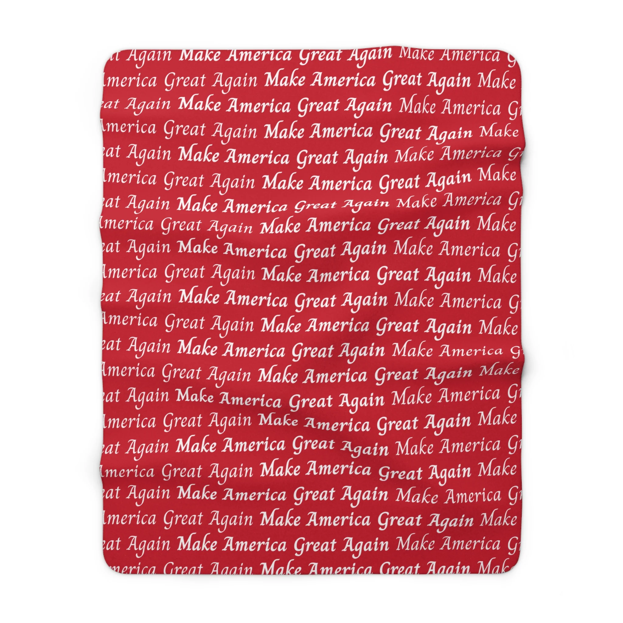 Make America Great Again Script Sherpa Fleece Blanket - Image 2