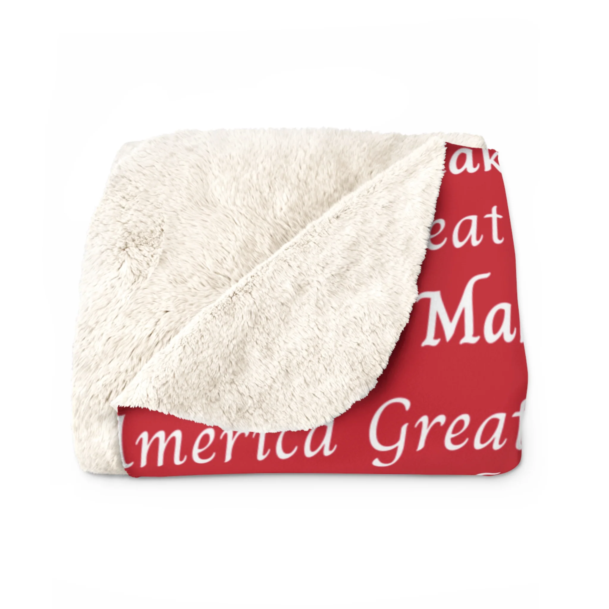 Make America Great Again Script Sherpa Fleece Blanket - Image 6