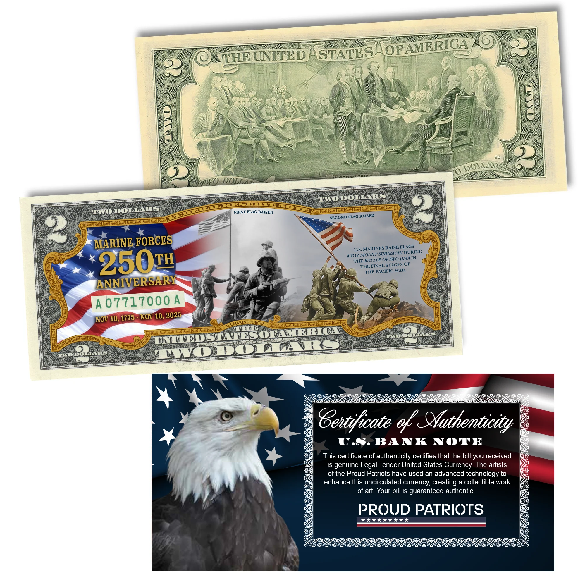 U.S Military Anniversary $2 Bill Collection - Image 3