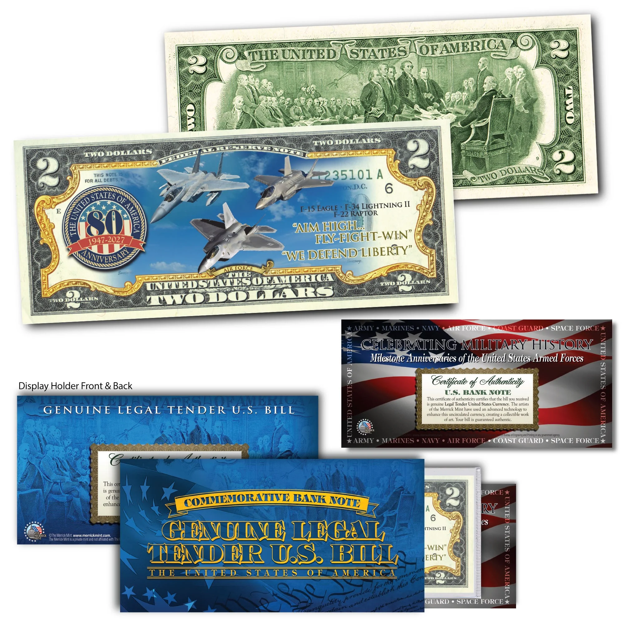 U.S Military Anniversary $2 Bill Collection - Image 6